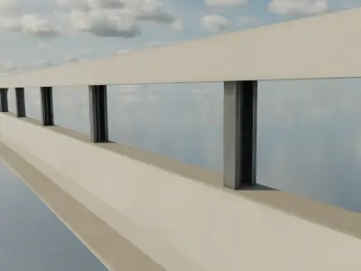 modular Varioguard Barrier Low-poly 3D model