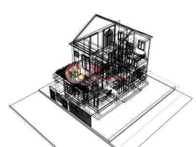 House 7x12m code 575 - Sketchup 3D model 3D model 3D model