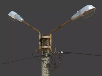 Yard Lamppost 3D model