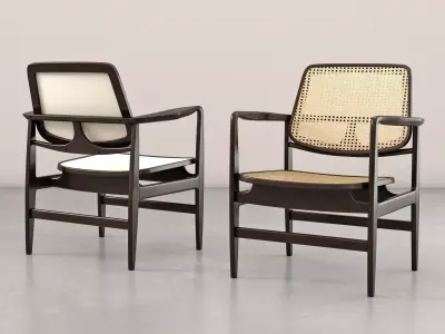 Oscar pair of lounge chairs 3D model