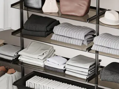 Velaria Sliding partition wardrobe system wardrobe clothes 3D model