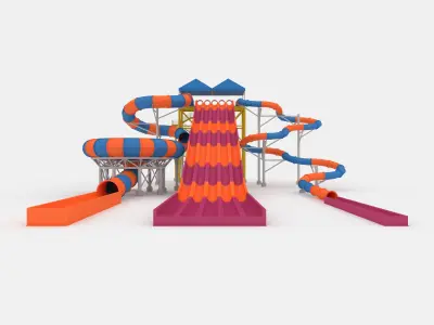 Waterpark Slide 10 3D model