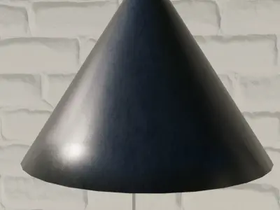 Lamp with bedside table Low-poly 3D model