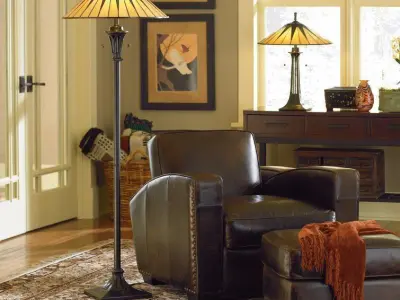 Finchamp Tiffany Floor Light Lamp 3D model