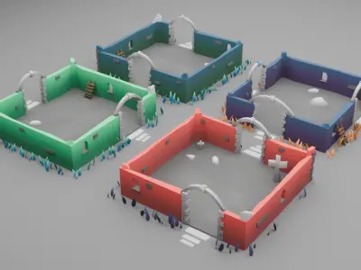 Stylized Environment Pack Low-poly 3D model
