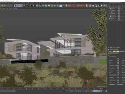Corona - C4D Scene Files - House Rochter Exterior 3D model