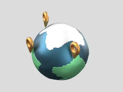 3D app web Icon Low-poly 3D model-14 Low-poly 3D model