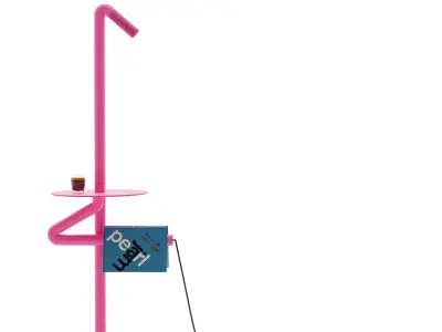 Flamingo Floor Lamp Low-poly 3D model