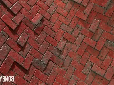 Herringbone Brick Floor Tiles - Game Textures Texture