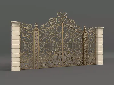 Classic European style Mansion Gate 7 3D model