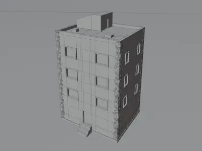 Low Poly Apartment Low-poly 3D model