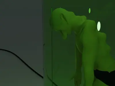 Cryo Clone Containment Pod Sci-Fi Horror Asset Low-poly 3D model