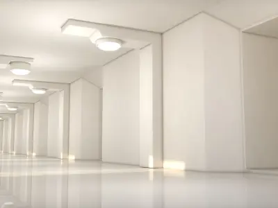 Sci Fi Tunnel 3D model 34