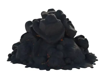 coal pile Low-poly 3D model