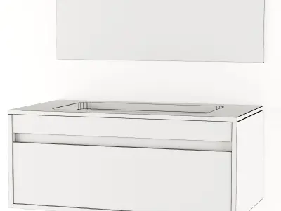 DURAVIT KETHO F-BONDED BATHROOM FURNITURE 3D model