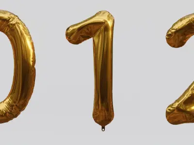 Balloon Letter and Number Kit 3D model