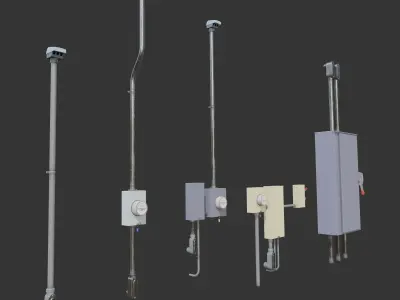 Outdoor Electrical Kit Low-poly 3D model