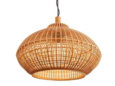 Wicker Pendant Light Model Pack Low-poly 3D model