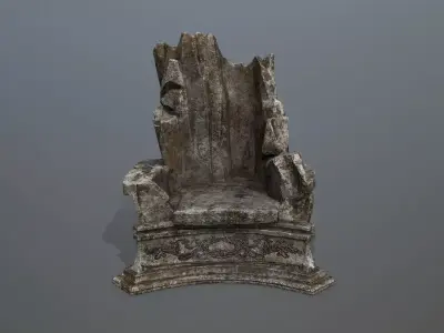 Throne Low-poly 3D model