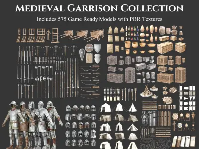 Medieval Collection Garrison 3D Model Pack