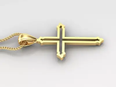 Cross Light Gold 4CP051 3DM STL 3D print model