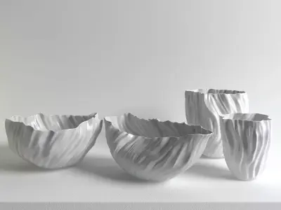 Adelaide three ceramic vases 3D model