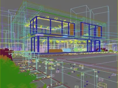 The Garden Pavilion Villa - A Modern Architectural  3D model