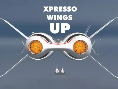 Spaceship Wings Up 3D model