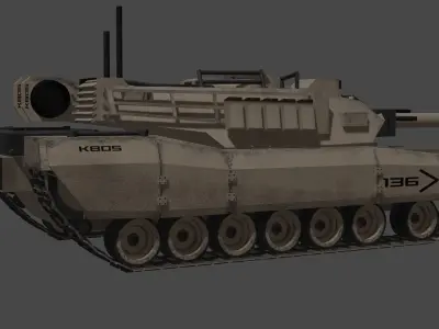 KB05 Heavy armored Sc-Fi Tank Low-poly 3D model