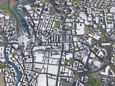 Leeds Low-poly 3D model