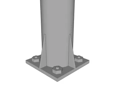 Lamp Post - Light Pole - Light Post - Street Light - Group 12 3D model