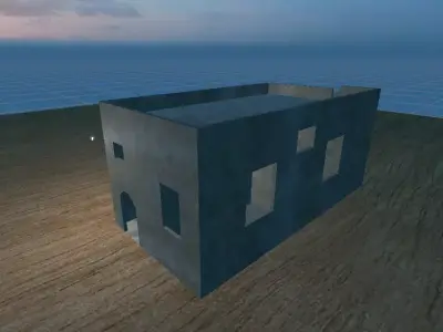 building concrete Low-poly 3D model