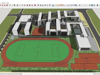 Sketchup School and University B4 3D model