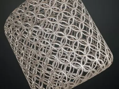 Silver Clean Metal Iron Guard Transparent PBR Seamless Texture