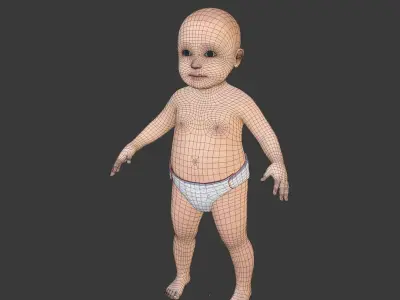  Rigged Baby Model 