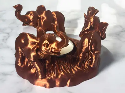 Elephant candle holder  3D print model