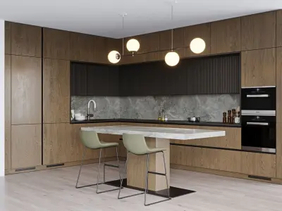 Modern kitchen 9 3D model