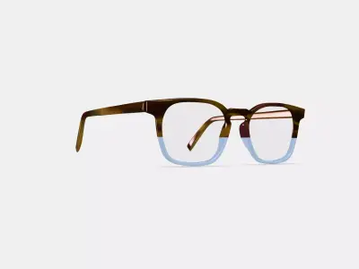 Santiago Eyeglasses in Hudson Blue Fade 3D model