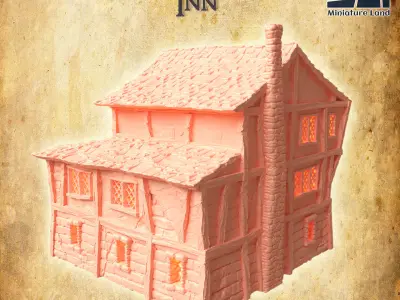 Old Bandit Inn  Tabletop Terrain 28 MM 3D print model