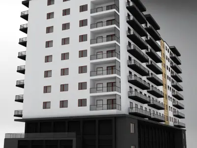 Apartment building 3D model