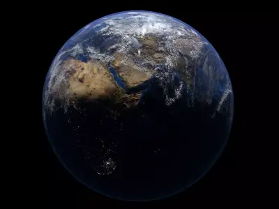 Photorealistic 3D Earth Low-poly 3D model