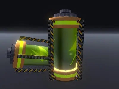 Futuristic Space Props Low-poly 3D model