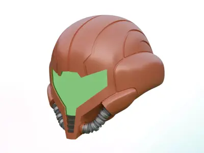 Samus Aran Wearable Helmet  Metroid Prime 3 Corruption  Cosplay 3D print model