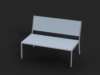 Collection of two Deckchair Low-Poly Low-poly 3D model