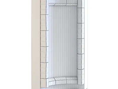 Dungeon Wall Corner Inside 3D model