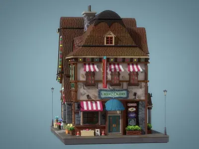 Cartoon House 19 3D model