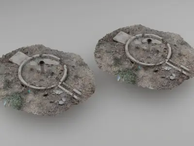 Destroyed boaring Photo-scan Re-Typologies Low poly Model 3D model