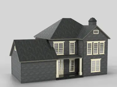 British House Design 16T1 Low-poly 3D model