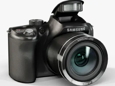 Samsung WB2100 Cobalt Black bridge digital camera Low-poly 3D model