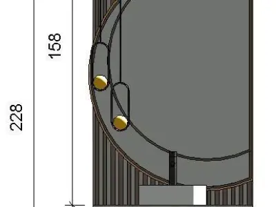 Modern Vanity Unit with Basin - Sink Fixture - Mirror 3D model